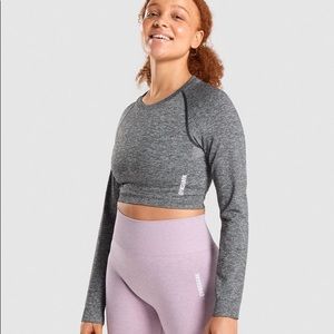 NWOT Gymshark adapt marl long sleeve crop top